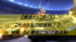【爆走ドリフターズ】これがあれば超便利！？「特権」の必要性について徹底解説！